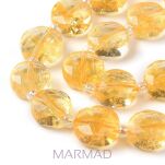 Cytryn naturalny fasetowany- moneta 10,5 x 10,5 - 4