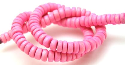 Kokos - talarki 8x3mm - jasno różowy