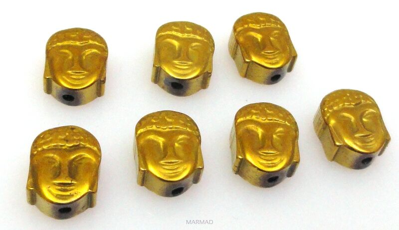 Hematyt złoty - głowa Buddy 8x6mm