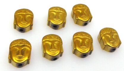 Hematyt złoty - głowa Buddy 8x6mm
