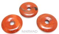 Jaspis czerwony - na zawieszkę - donut 30mm