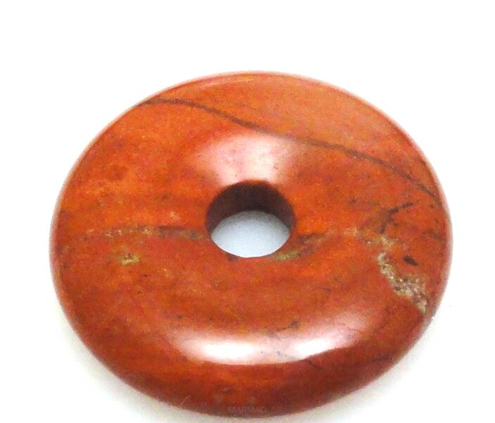Jaspis czerwony - na zawieszkę - donut 30mm