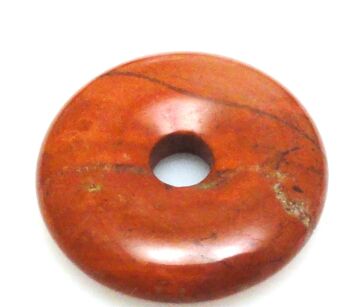 Jaspis czerwony - na zawieszkę - donut 30mm
