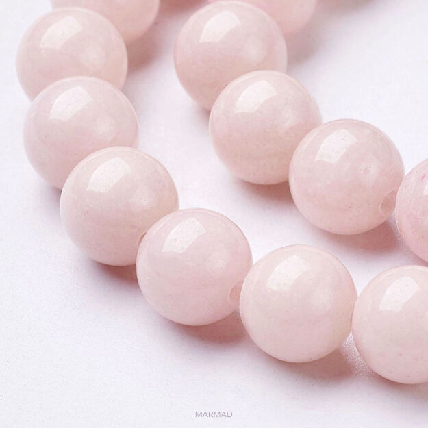 Jadeit Mashan - kula 8mm- jasno różowy