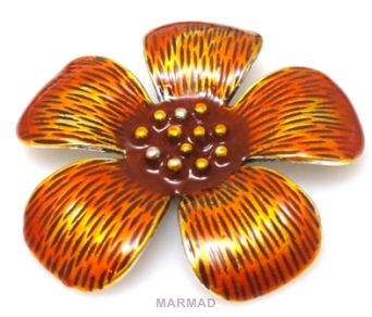 Zawieszka kwiat 50mm - kolor pomarańczowo rudy