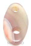 Agat - na wisior, klamra owal 57x28mm - dwa otwory