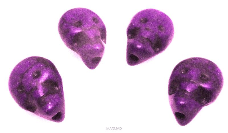 Howlit fioletowy - czaszka 13x9x7mm