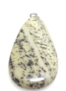 Jaspis z ogniwkiem na wisior - kropla 40x20mm