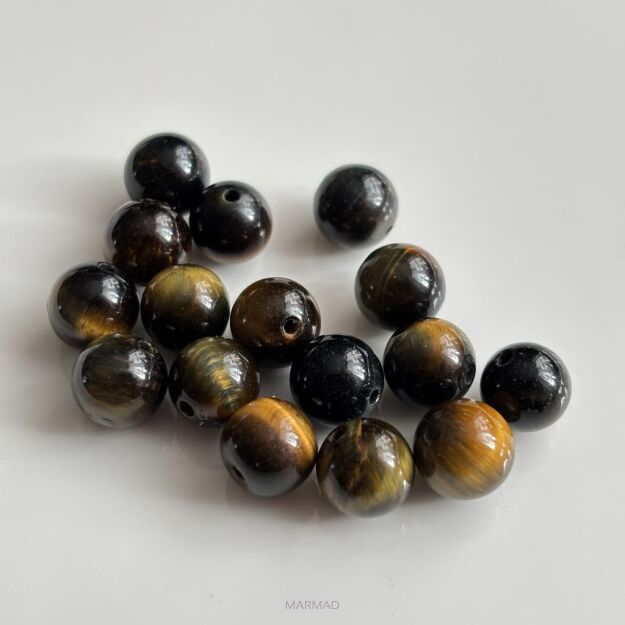 Tygrysie oko niebiesko brązowe- kula 8mm
