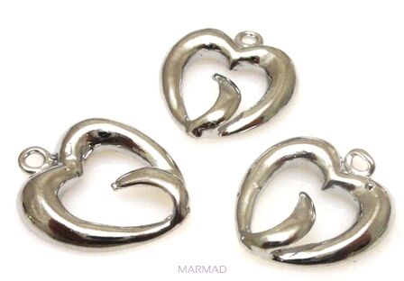 Element ozdobny do zawieszania - serce z łezką18x15mm 