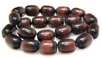 Kocie oko- uleksytowe - oliwka 18x13mm - ciemno brązowy