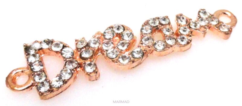 Łącznik z cyrkoniami crystal - dream - gold rose