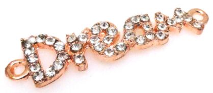 Łącznik z cyrkoniami crystal - dream - gold rose