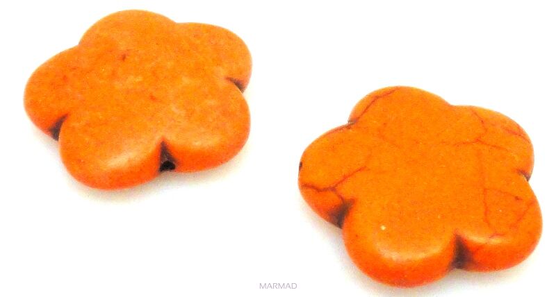 Howlit - kwiatek 25mm - pomarańczowy