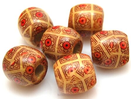 Drewno malowane - walec 16x15mm