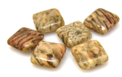 Jaspis tygrysi - kwadrat 15x15mm