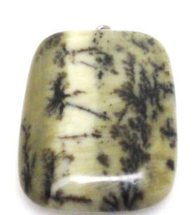 Jaspis z ogniwkiem na wisior - prostokąt 40x30mm