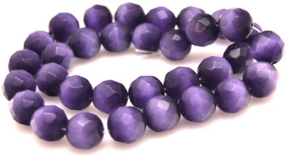 Kocie oko- uleksytowy fasetowany - kula 12mm - fioletowy