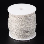 Łańcuszek twist ogniwka 4x3mm - 1 metr - posrebrzany - 2