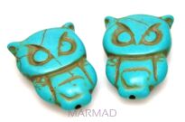 Howlit - sowa 30x20mm - turkusowy