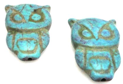 Howlit - sowa 30x20mm - turkusowy