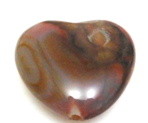 Agat - na wisior - serce 37x34x13mm - wada na jednej stronie