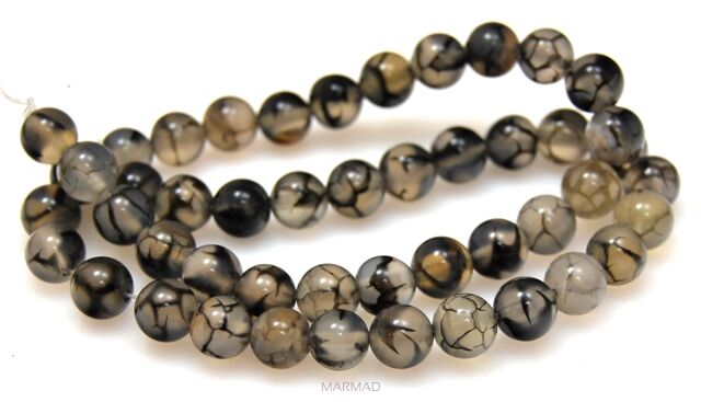 Agat szary - kula 8mm -  