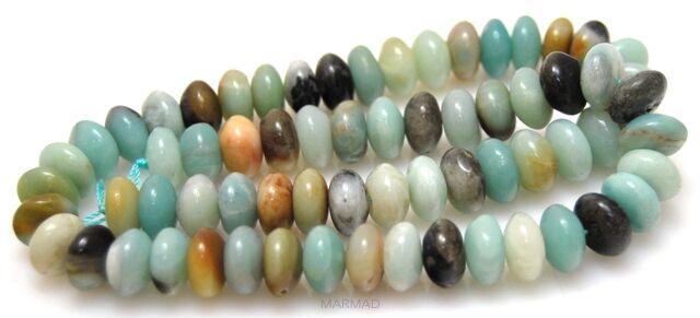 Amazonit naturalny kwiatowy - oponka 10x5mm