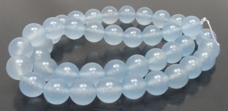 Jadeit - kula 10mm - kolor akwamarynu