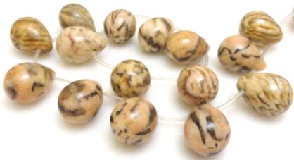 Jaspis tygrysi - kropla 22x16mm