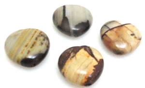 Jaspis - serce 18x18mm - zestaw 4 sztuki