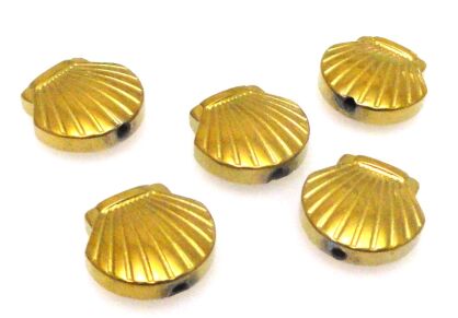 Hematyt złoty - muszelka 10x10mm