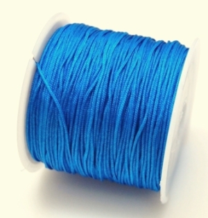 Sznurek bawełniany satynowy 0,8mm - niebieski