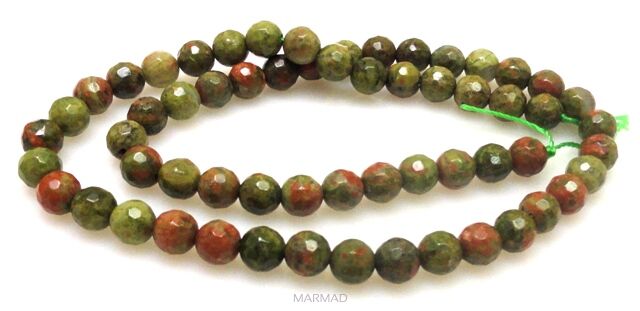 Unakit fasetowany - kula 6mm