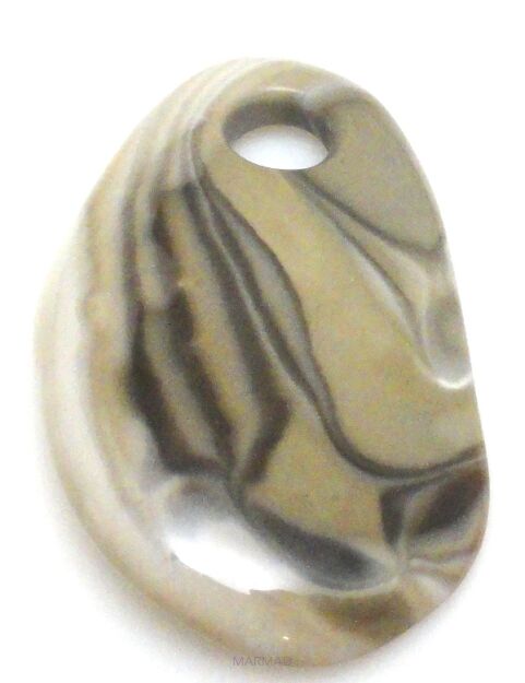 Krzemień pasiasty - wisior - 67x38x12mm