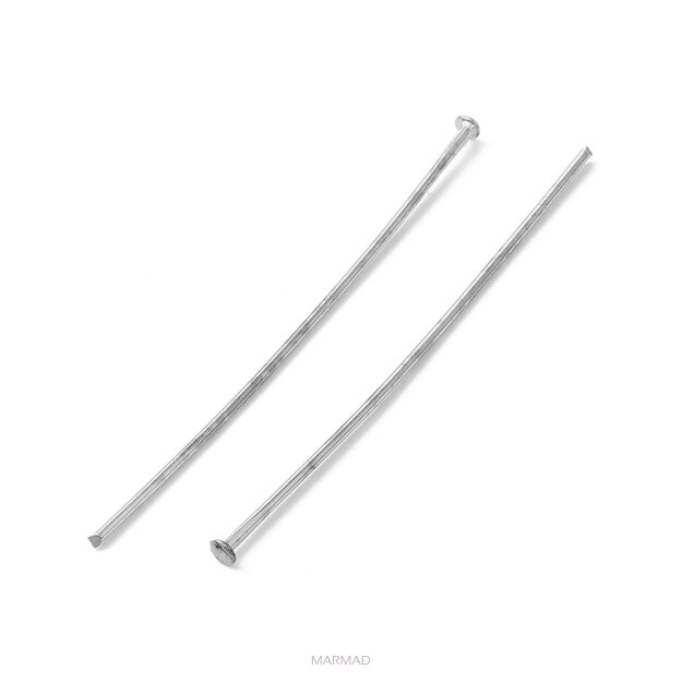 Gwóźdź jubilerski- Szpilka z talerzykiem / gwoździe 50mm - kolor srebrny