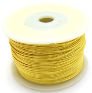 Sznurek do sutaszu - żółty - 2 metry