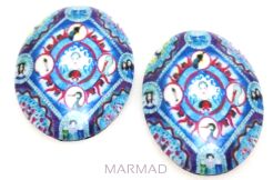 Kaboszon - owal 30x20mm - wzór orientalny