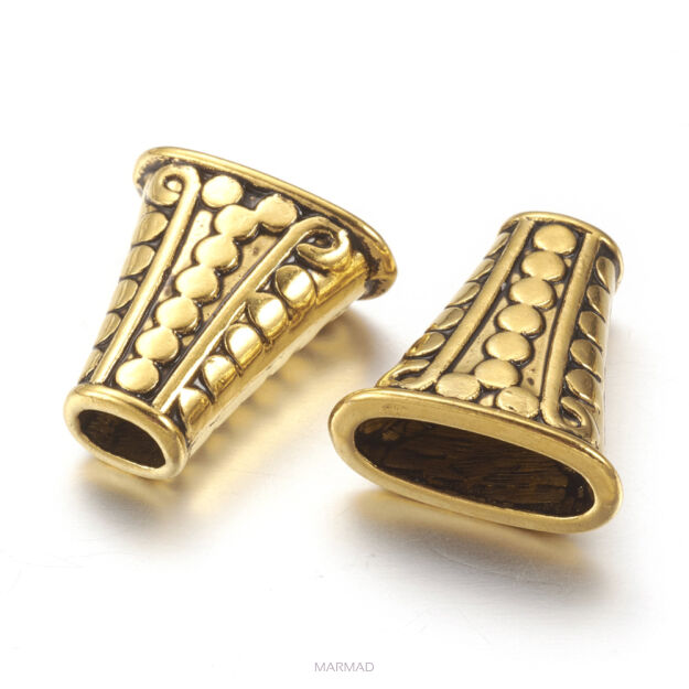 Stożek do wykończenia, czapeczka bali 18x16mm - kolor złoty