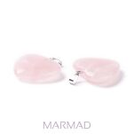 Zawieszka - kwarc różowy serce 25x25x4mm - 2