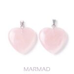 Zawieszka - kwarc różowy serce 25x25x4mm - 3