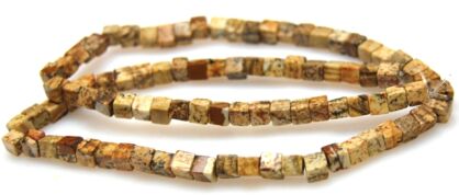 Jaspis obrazkowy - kostka 4x4mm