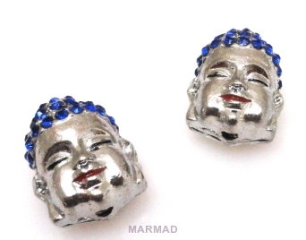 Budda uśmiechnięty z cyrkoniami - ozdobna przekładka do biżuterii