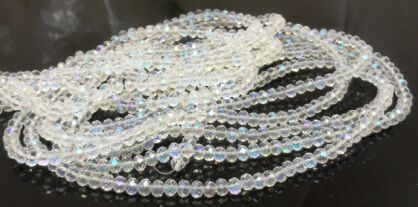 Kryształki fasetowane - oponki 4x3mm crystal