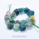 Fluoryt - surowe kamienie - z otworem - 2