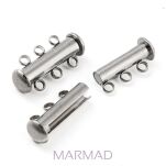 Zapięcie magnetyczne typu slide - 3 oczka- 21x10mm - 2