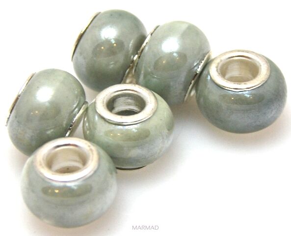 Porcelana - przekładka do biżuterii modułowej - oponka 12x10mm