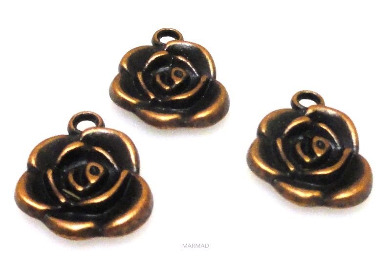 Zawieszka - kwiatek 17x13mm - red copper