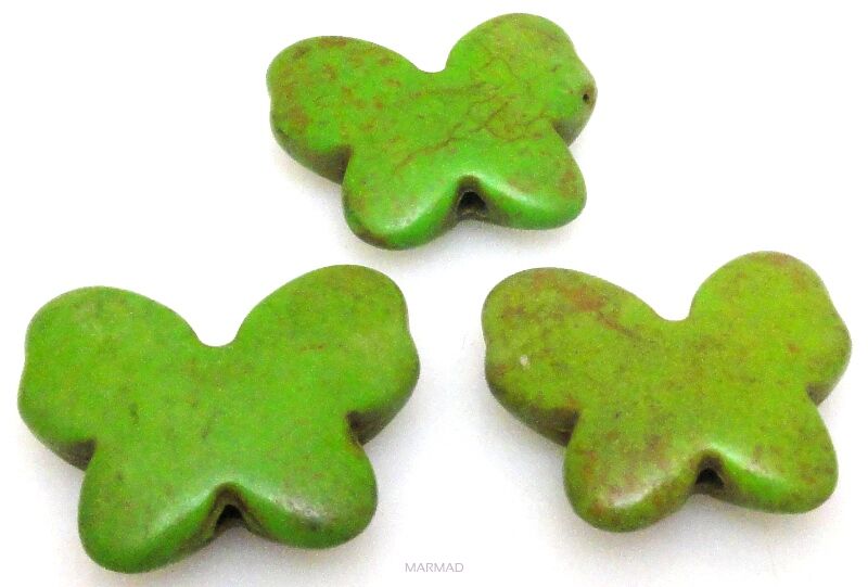 Howlit - motyl 21x18mm zielony