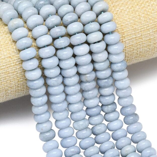 Jadeit malezyjski błękitny- akwamarynowy- oponka 10x6mm